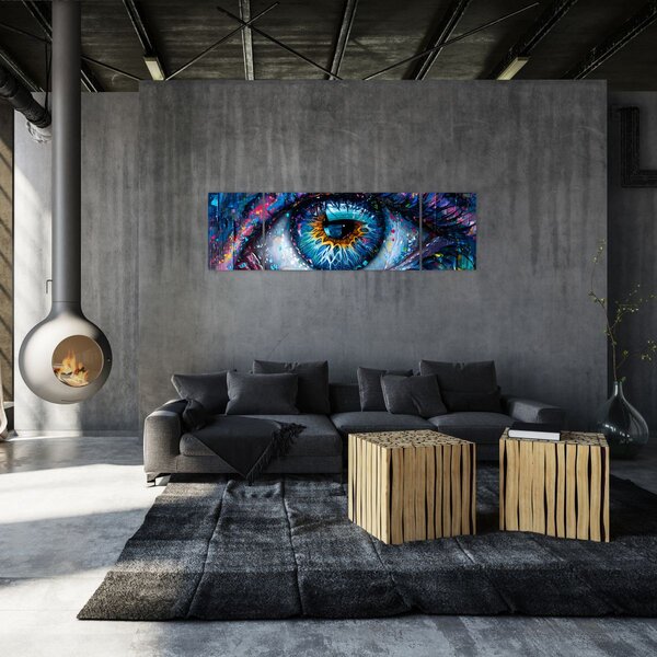 Obraz - Malowanie oczu (170x50 cm)