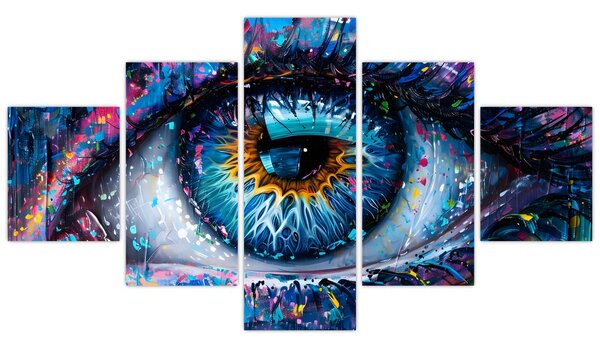 Obraz - Malowanie oczu (125x70 cm)