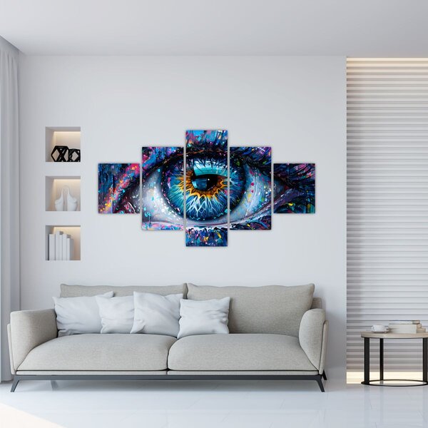 Obraz - Malowanie oczu (125x70 cm)