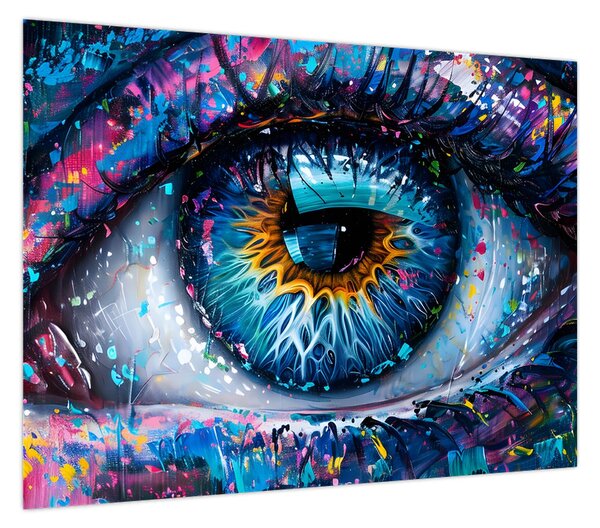 Obraz - Malowanie oczu (70x50 cm)