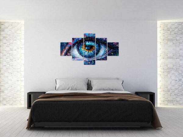 Obraz - Malowanie oczu (125x70 cm)