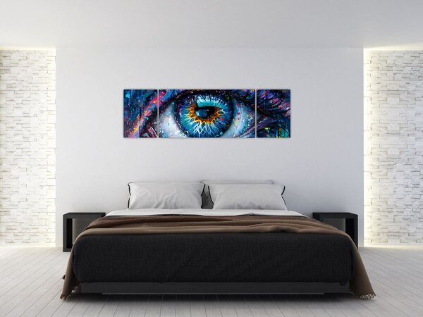 Obraz - Malowanie oczu (170x50 cm)