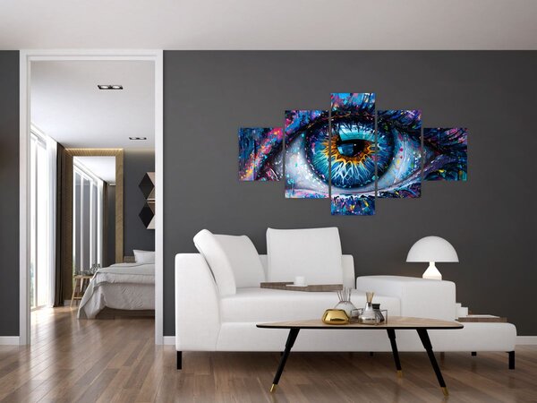 Obraz - Malowanie oczu (125x70 cm)