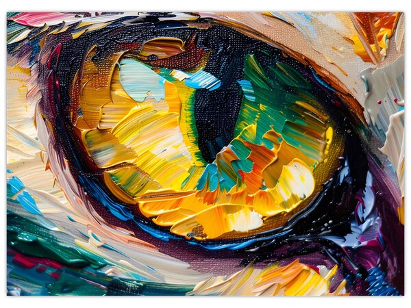 Obraz - Malowanie kocim okiem (70x50 cm)