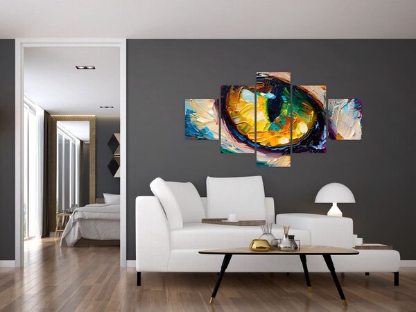 Obraz - Malowanie kocim okiem (125x70 cm)