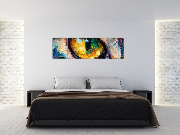 Obraz - Malowanie kocim okiem (170x50 cm)