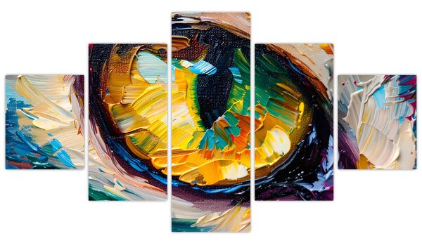 Obraz - Malowanie kocim okiem (125x70 cm)