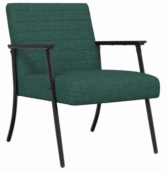 Nowoczesny fotel aksamitny w ciemnej zieleni z ergonomicznym wsparciem