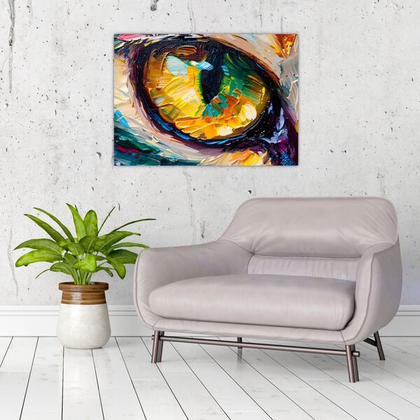Obraz - Malowanie kocim okiem (70x50 cm)