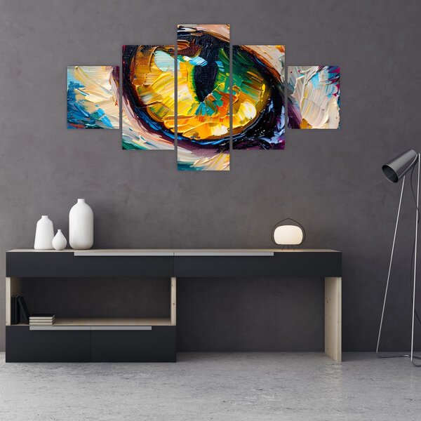 Obraz - Malowanie kocim okiem (125x70 cm)