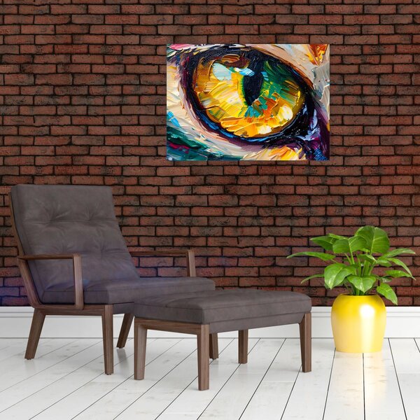 Obraz - Malowanie kocim okiem (70x50 cm)