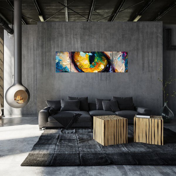 Obraz - Malowanie kocim okiem (170x50 cm)