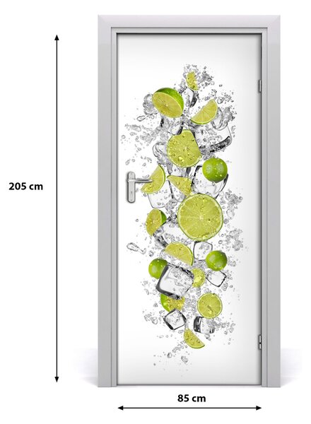 Naklejka na drzwi do domu samoprzylepna Limonki