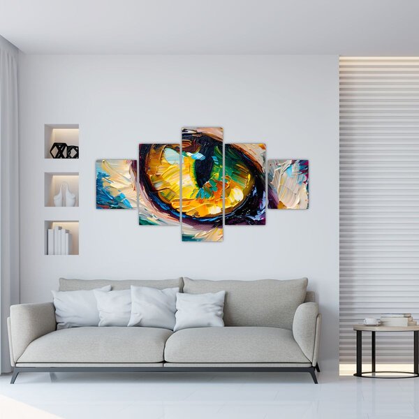 Obraz - Malowanie kocim okiem (125x70 cm)