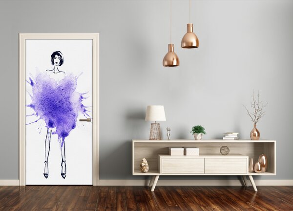 Naklejka samoprzylepna na drzwi Ilustracja mody