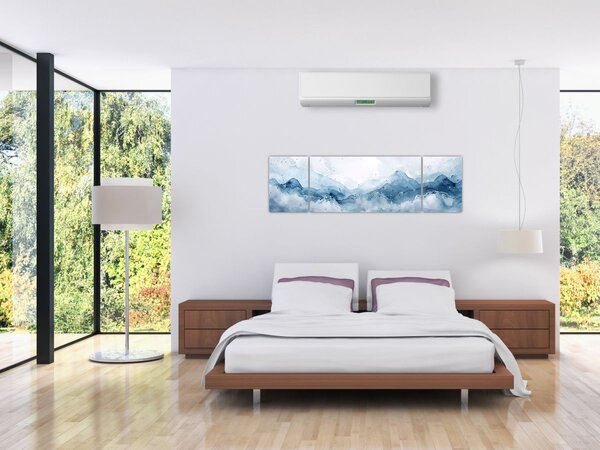 Obraz - Chmury i fale, akwarela (170x50 cm)