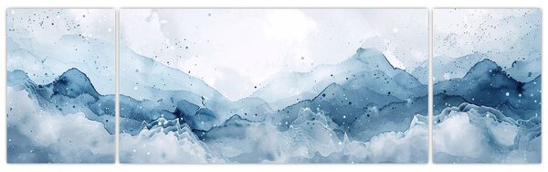 Obraz - Chmury i fale, akwarela (170x50 cm)