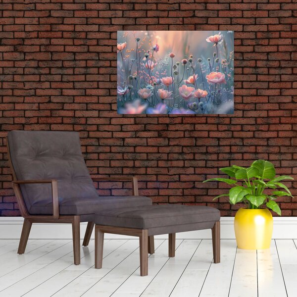 Obraz - Kwiaty w pastelowych kolorach (70x50 cm)