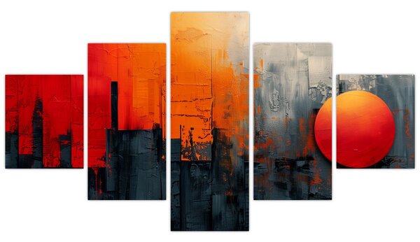 Obraz - Abstrakcyjny obraz miasta (125x70 cm)