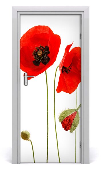 Okleina Naklejka fototapeta na drzwi Polne maki