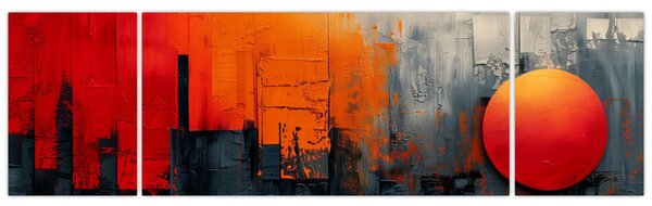 Obraz - Abstrakcyjny obraz miasta (170x50 cm)