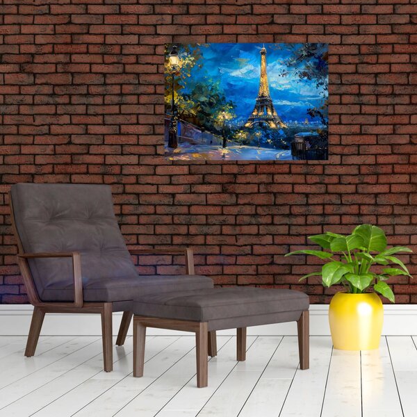 Obraz - Obraz olejny przedstawiający wieżę Eiffla (70x50 cm)