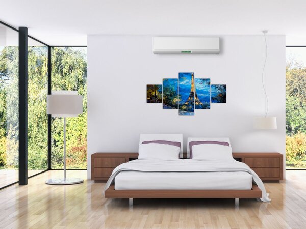 Obraz - Obraz olejny przedstawiający wieżę Eiffla (125x70 cm)