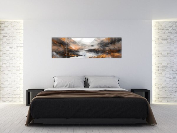 Obraz - Malowanie górskich krajobrazów (170x50 cm)