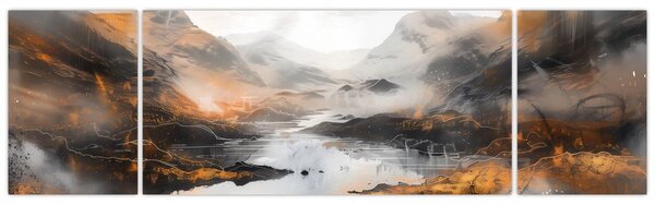 Obraz - Malowanie górskich krajobrazów (170x50 cm)