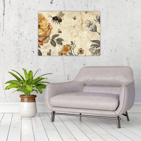 Obraz - Bee Meadow (70x50 cm)