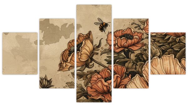 Obraz - Bee Meadow II. (125x70 cm)