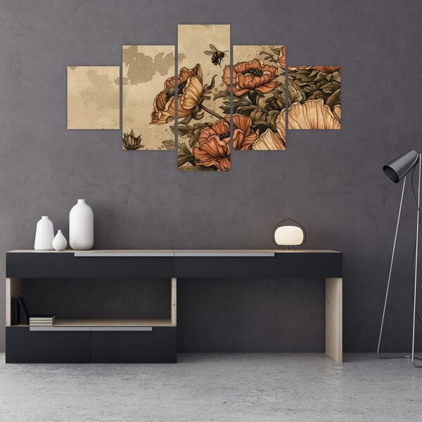 Obraz - Bee Meadow II. (125x70 cm)