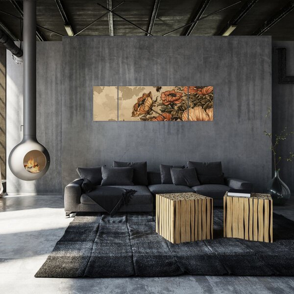 Obraz - Bee Meadow II. (170x50 cm)