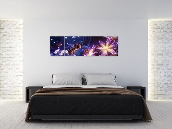 Obraz - Bee Meadow III. (170x50 cm)