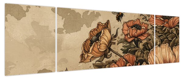 Obraz - Bee Meadow II. (170x50 cm)