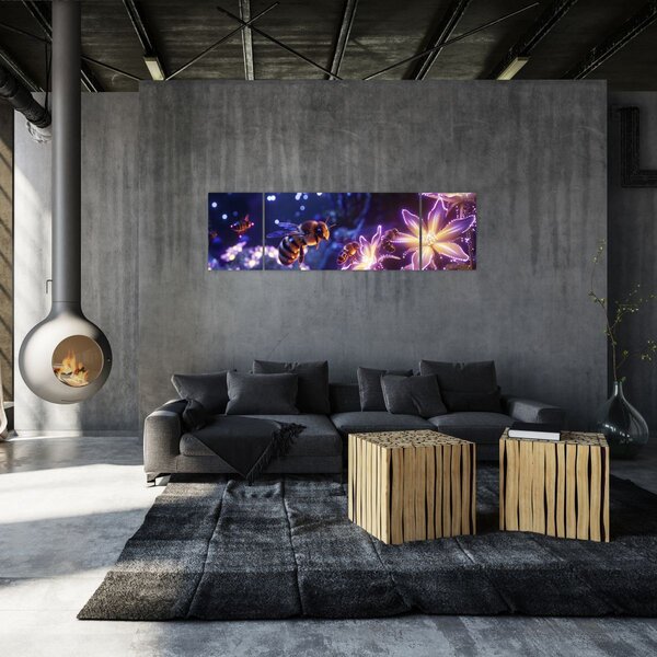 Obraz - Bee Meadow III. (170x50 cm)