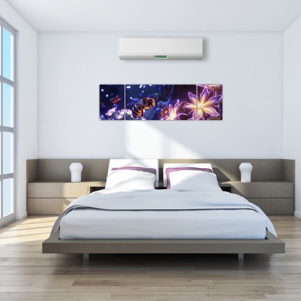 Obraz - Bee Meadow III. (170x50 cm)