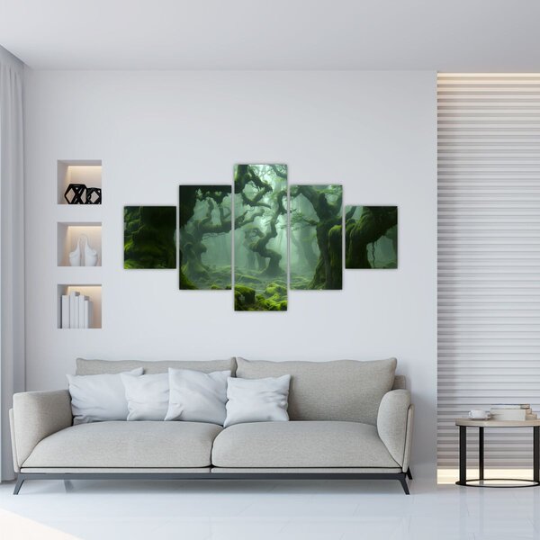 Obraz - Las porośnięty mchem (125x70 cm)