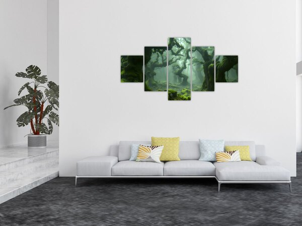Obraz - Las porośnięty mchem (125x70 cm)