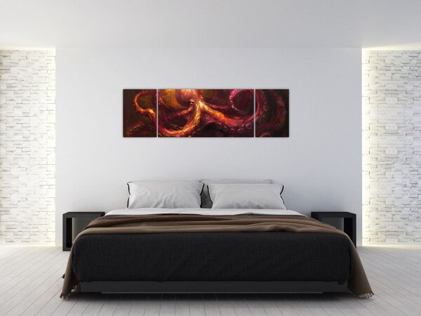Obraz - Ośmiornica, obraz olejny (170x50 cm)