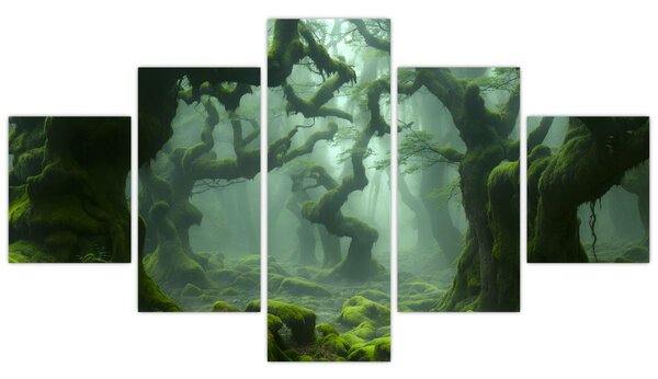 Obraz - Las porośnięty mchem (125x70 cm)