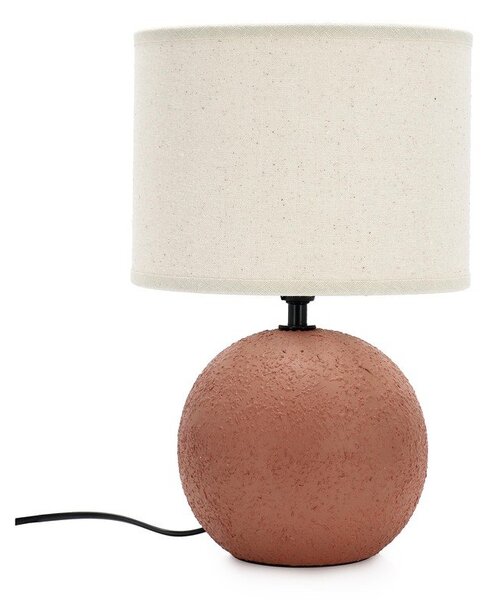 Lampa stołowa ceramiczna w kolorze terakoty z tekstylnym kloszem (wysokość 32 cm) Irvin – Yes Everyday