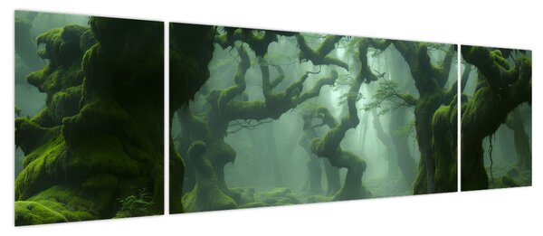 Obraz - Las porośnięty mchem (170x50 cm)
