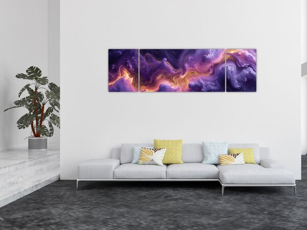 Obraz - Fioletowa Mgławica (170x50 cm)