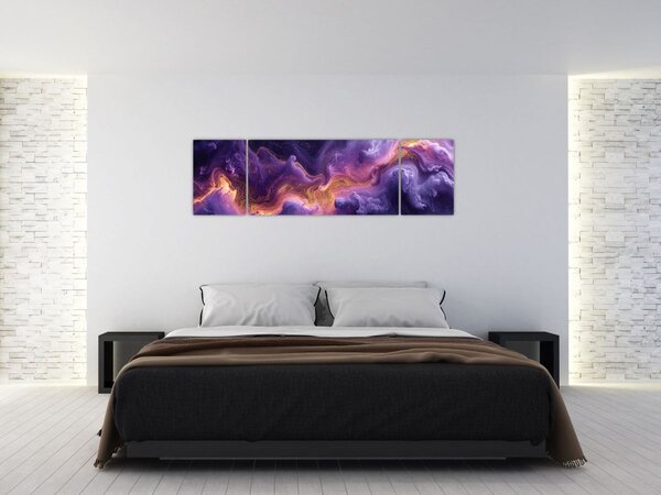 Obraz - Fioletowa Mgławica (170x50 cm)