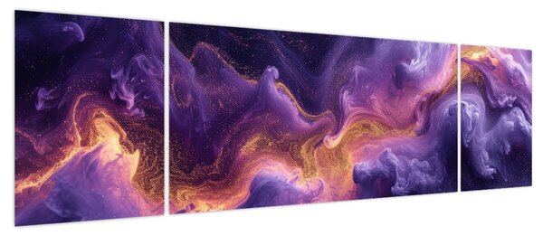 Obraz - Fioletowa Mgławica (170x50 cm)