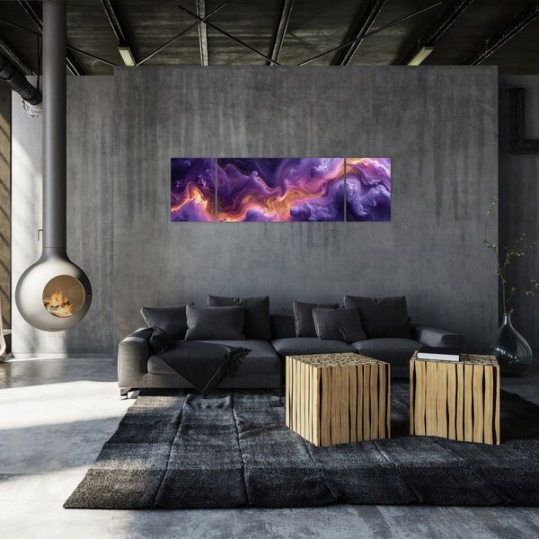 Obraz - Fioletowa Mgławica (170x50 cm)