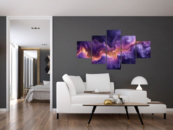Obraz - Fioletowa Mgławica (125x70 cm)