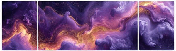 Obraz - Fioletowa Mgławica (170x50 cm)