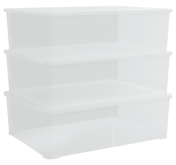 Plastikowe pojemniki do przechowywania, 3 szt, 25l, sztaplowane
